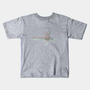 March Brown Dry Fly Floating Kids T-Shirt